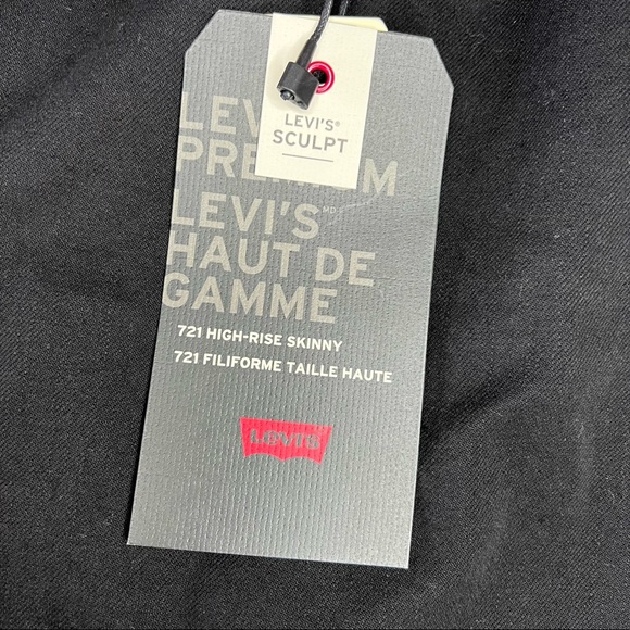 NEW Levi’s Black 721 High Rise Super Skinny Jeans Plus Size 24W Slim Taper - Picture 4 of 14